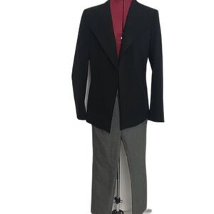 Nine West Pantsuit Women's Size 8 2-Piece Set Black Blazer & Black & White Pant